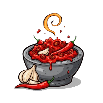 pngtree spicy sambal or chili paste in a stone mortar cartoon illustration png image 16567921 removebg preview